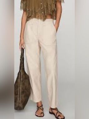 Citizens Of Humanity Cream Straight-Leg High-Rise Pants